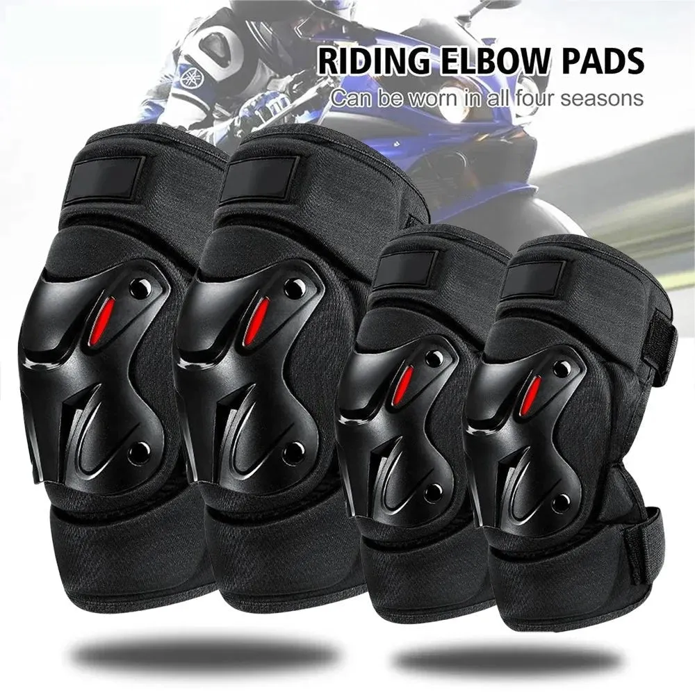 1 Pair Anti-drop Breathable Windproof Knee & Elbow Pads for Outdoor Sports