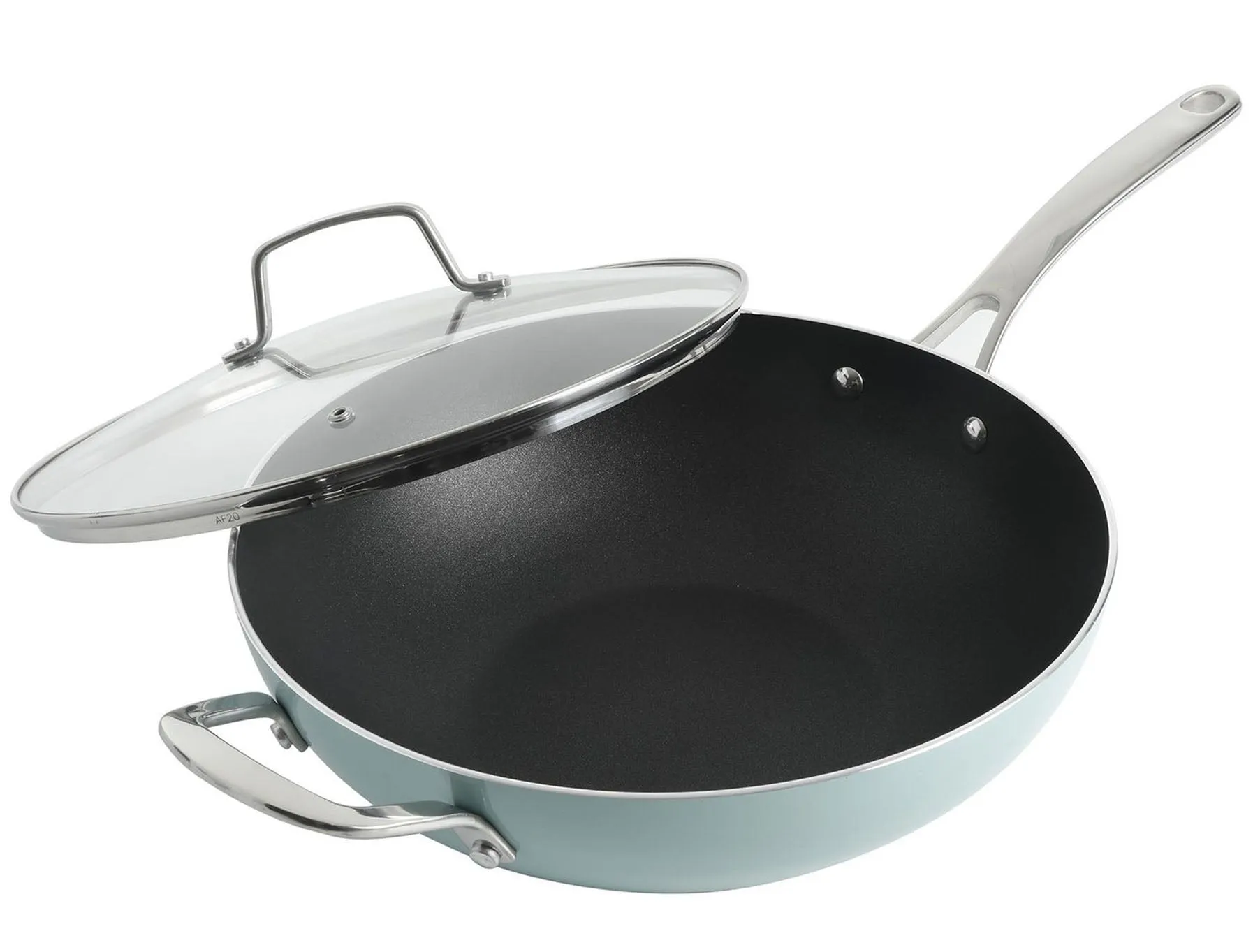 12926702, Martha Stewart- Lockton 12" Al Essential Pan W/Lid-Blue
