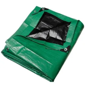 18' x 24' Heavy Duty Green/Black Poly Tarp (10 mil)