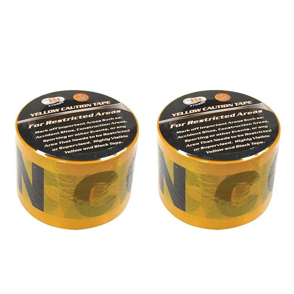 2 Rolls Caution Tape Resistant Construction Danger Safety Hazardous Area 600 Ft