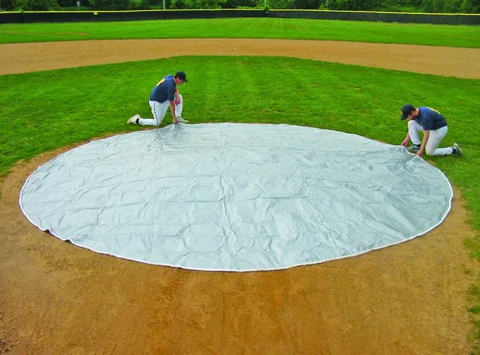 Baseball Field Silver 6oz Poly Spot Covers