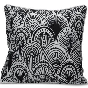 Bondi Mood Black - 45 x 45 cm Piped Cushion