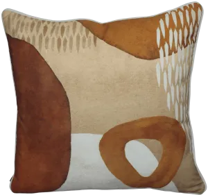 Bondi Red Centre - 45 x 45 cm Piped Cushion