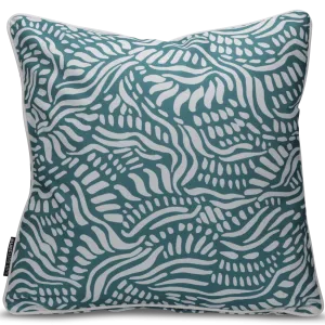 Bondi Seascape Teal - 45 x 45 cm Piped Cushion