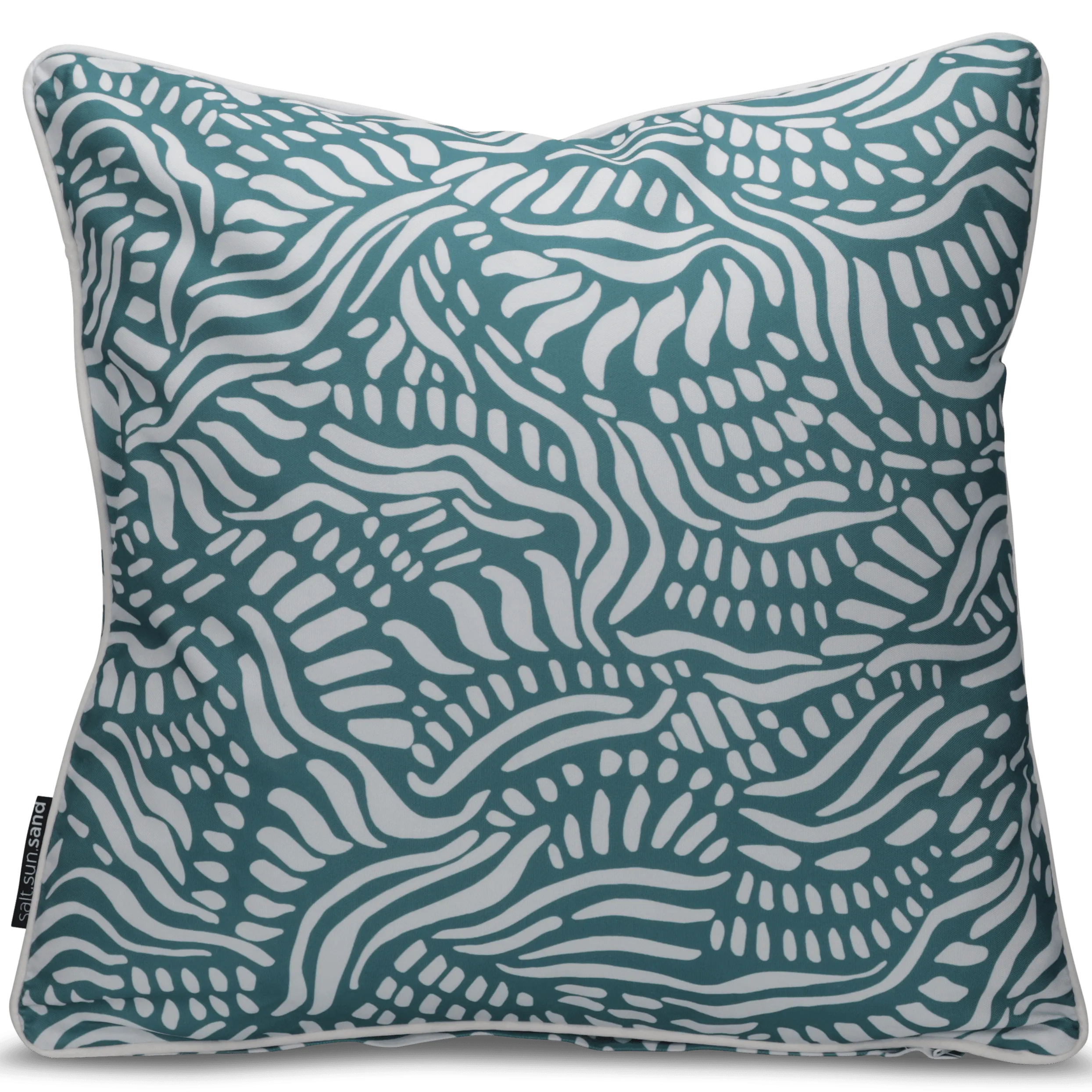 Bondi Seascape Teal - 45 x 45 cm Piped Cushion