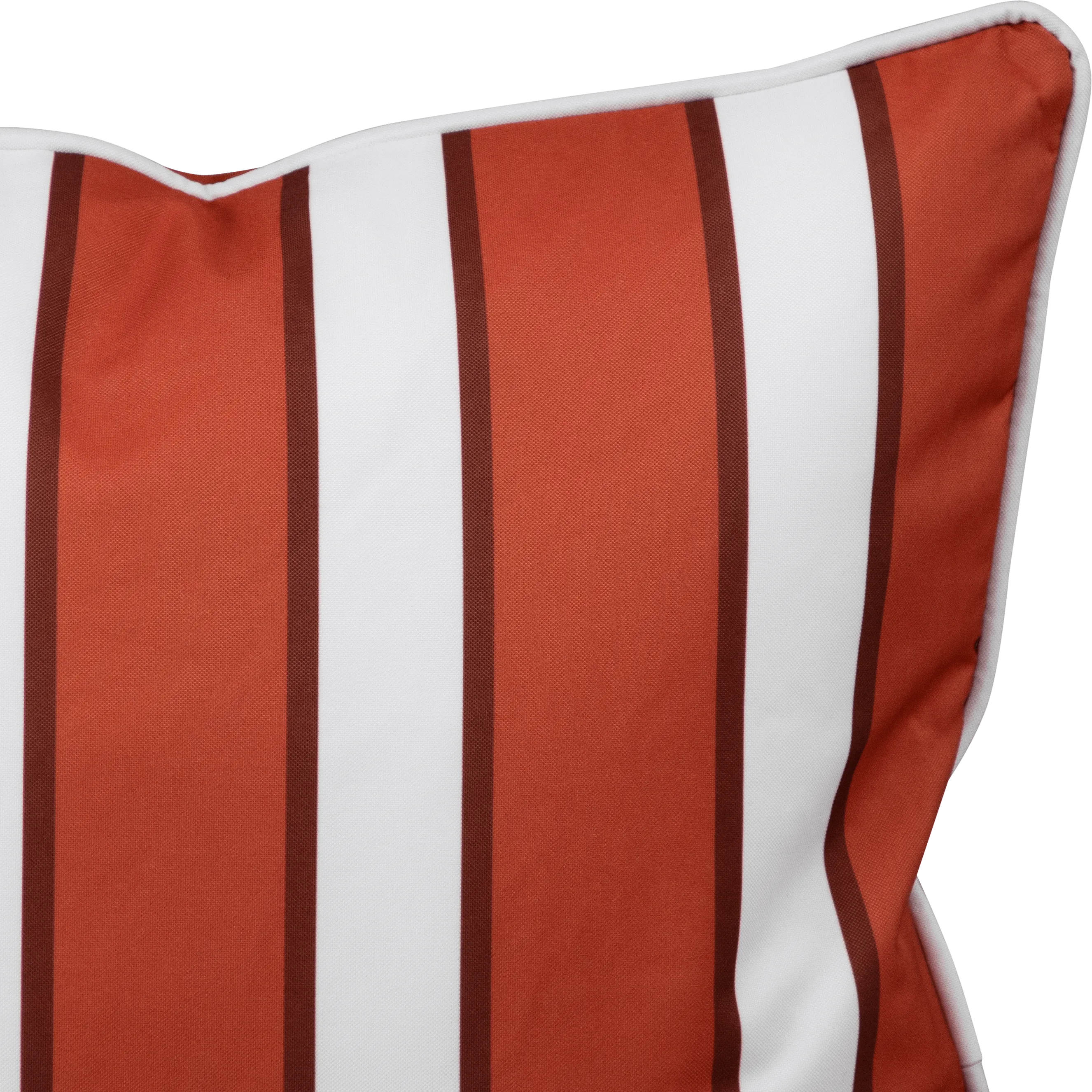 Bondi Stripe Coral - 45 x 45 cm Piped Outdoor Cushion