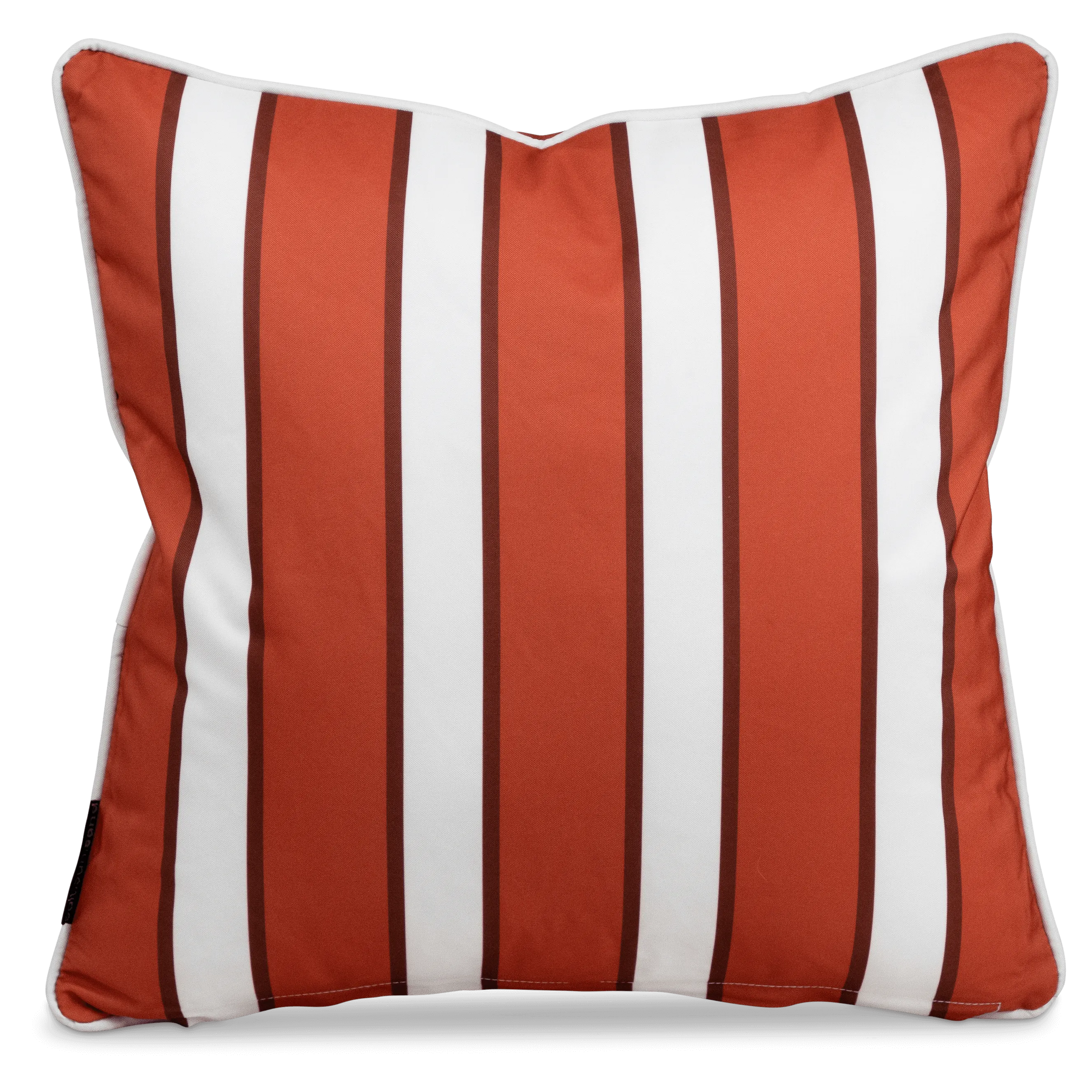 Bondi Stripe Coral - 45 x 45 cm Piped Outdoor Cushion