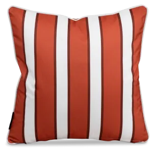 Bondi Stripe Coral - 45 x 45 cm Piped Outdoor Cushion