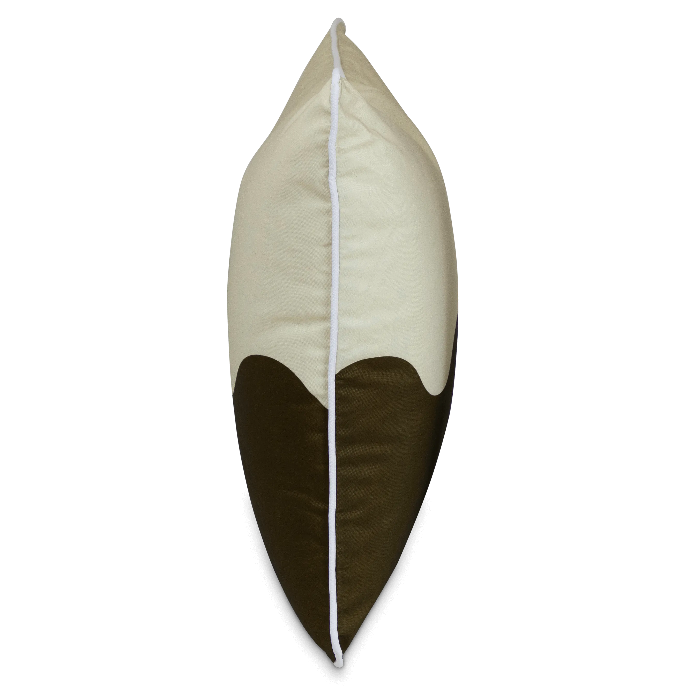 Bondi Wave Chocolate Almond - 45 x 45 cm Piped Outdoor Cushion