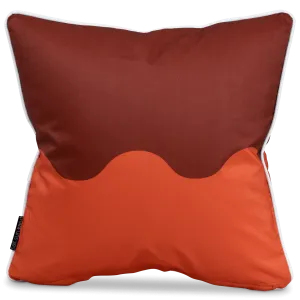Bondi Wave Coral Chestnut - 45 x 45 cm Piped Outdoor Cushion