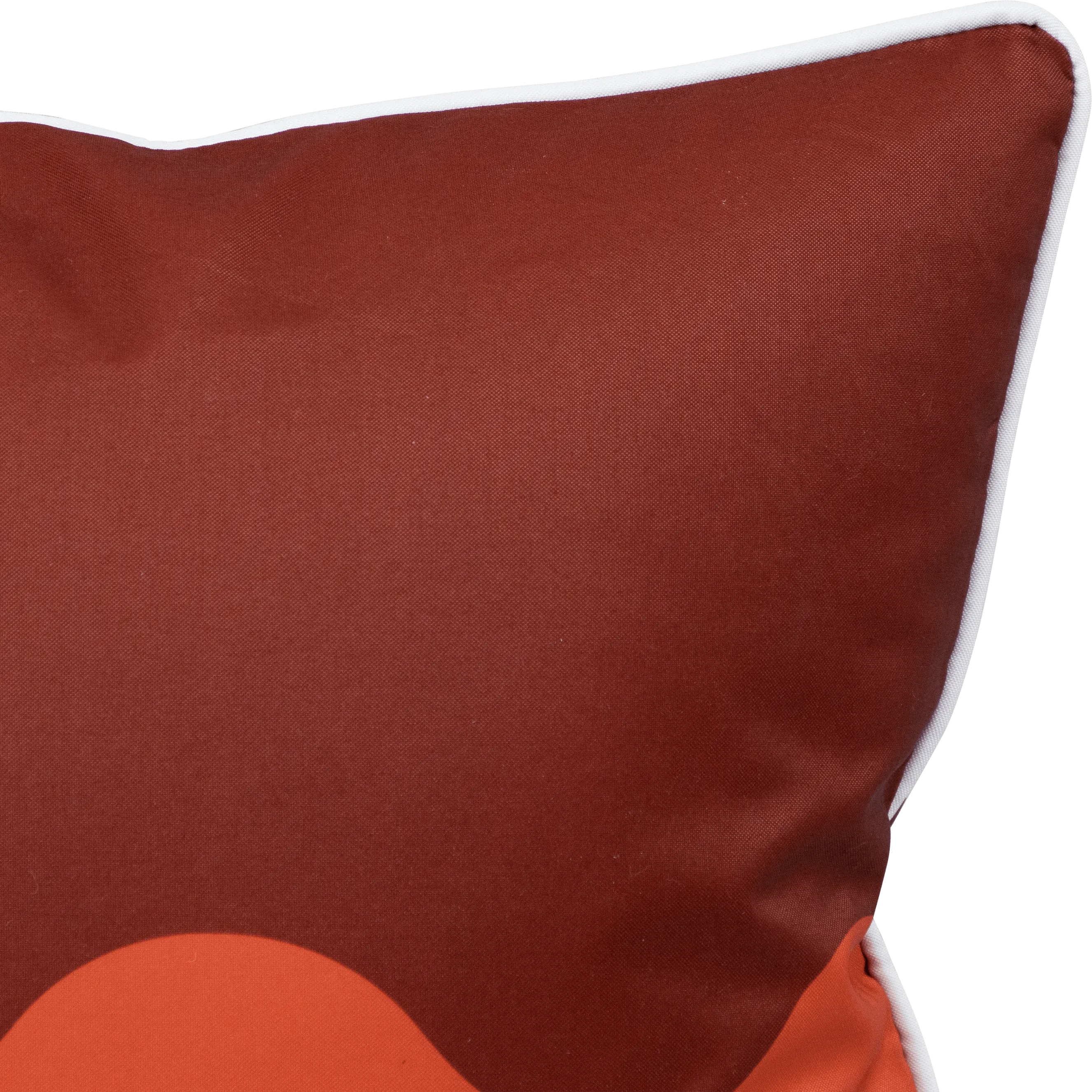 Bondi Wave Coral Chestnut - 45 x 45 cm Piped Outdoor Cushion