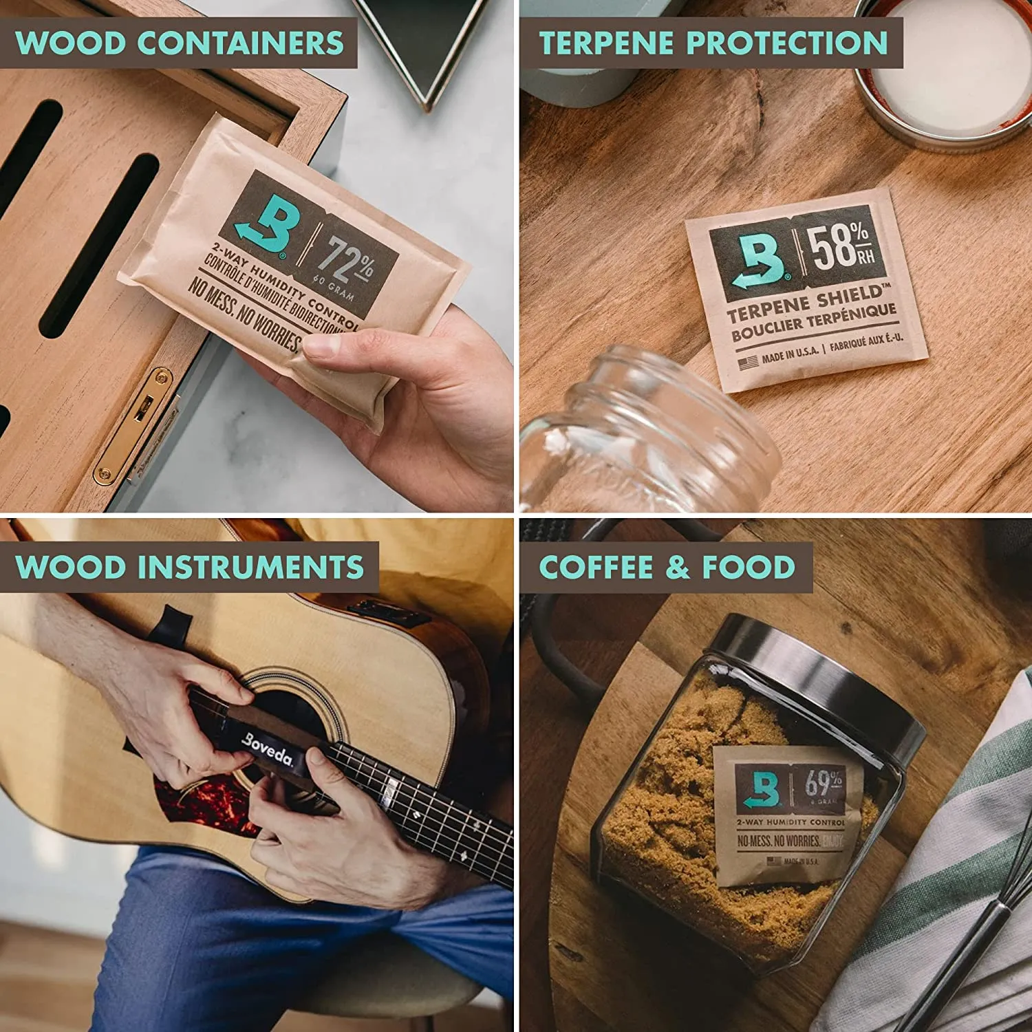 Boveda BV62187 67 Gram Humidity Control Pack 62% RH 2-Way Herbal Preservative