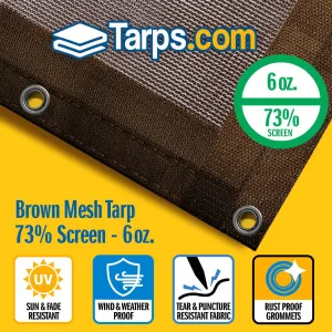 Brown Mesh Tarps
