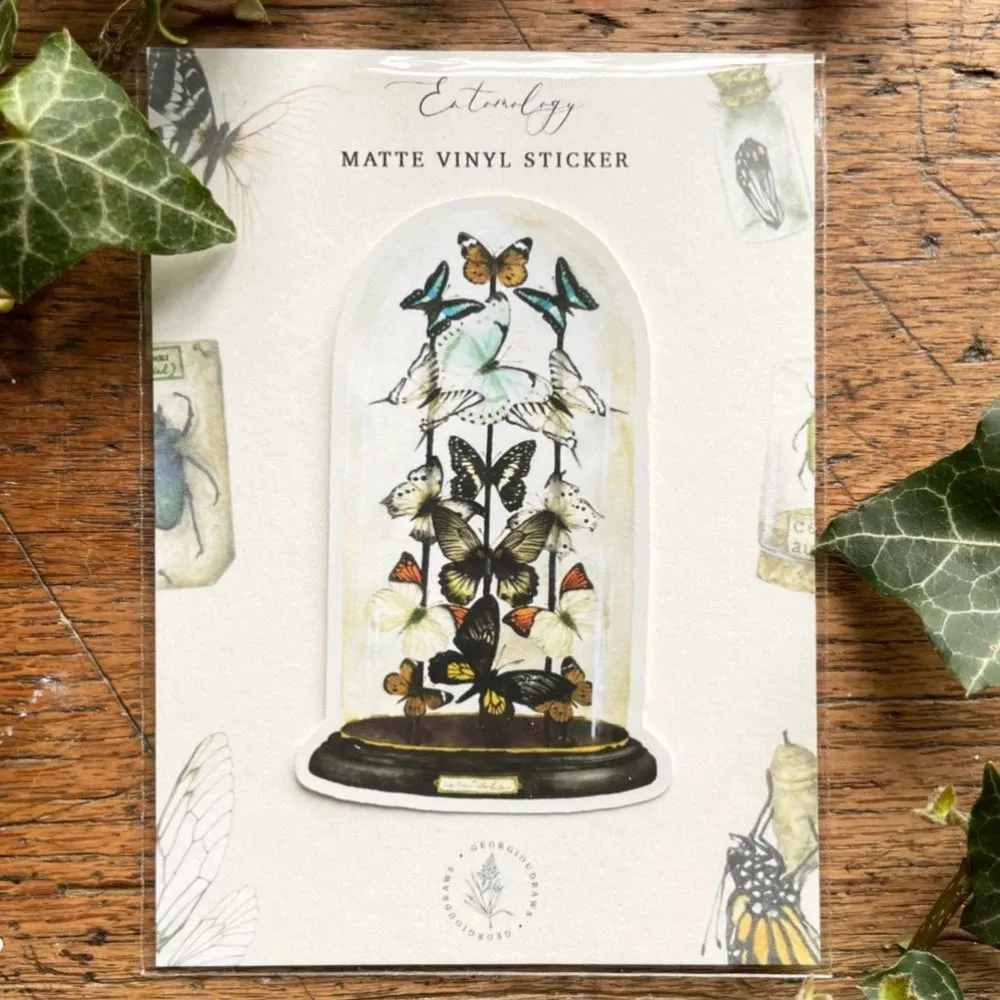 Butterfly Dome Matte Vinyl Sticker