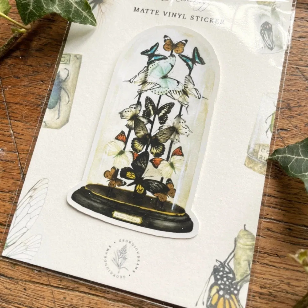 Butterfly Dome Matte Vinyl Sticker