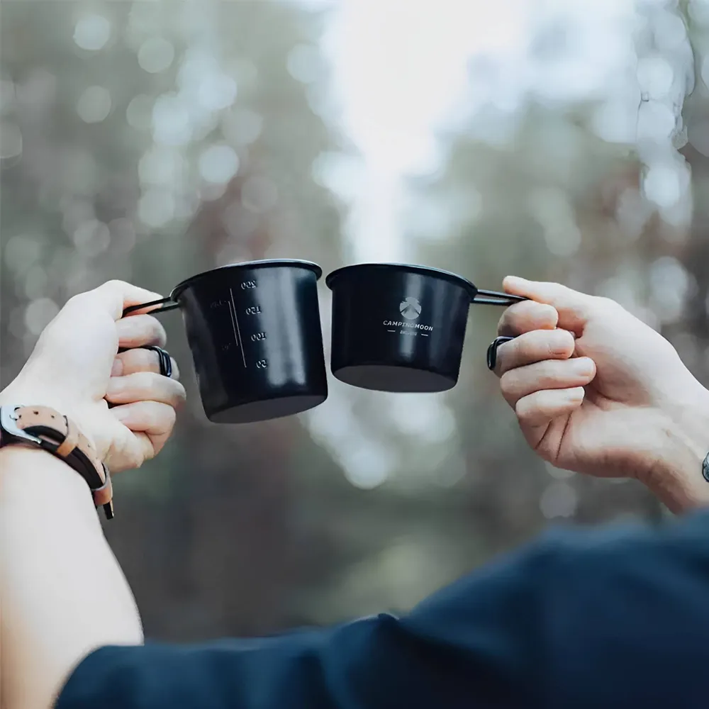 Campingmoon Stainless Steel Camping Bowl - Black