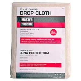 Canvas Drop Cloth, 9 x 12-Ft.
