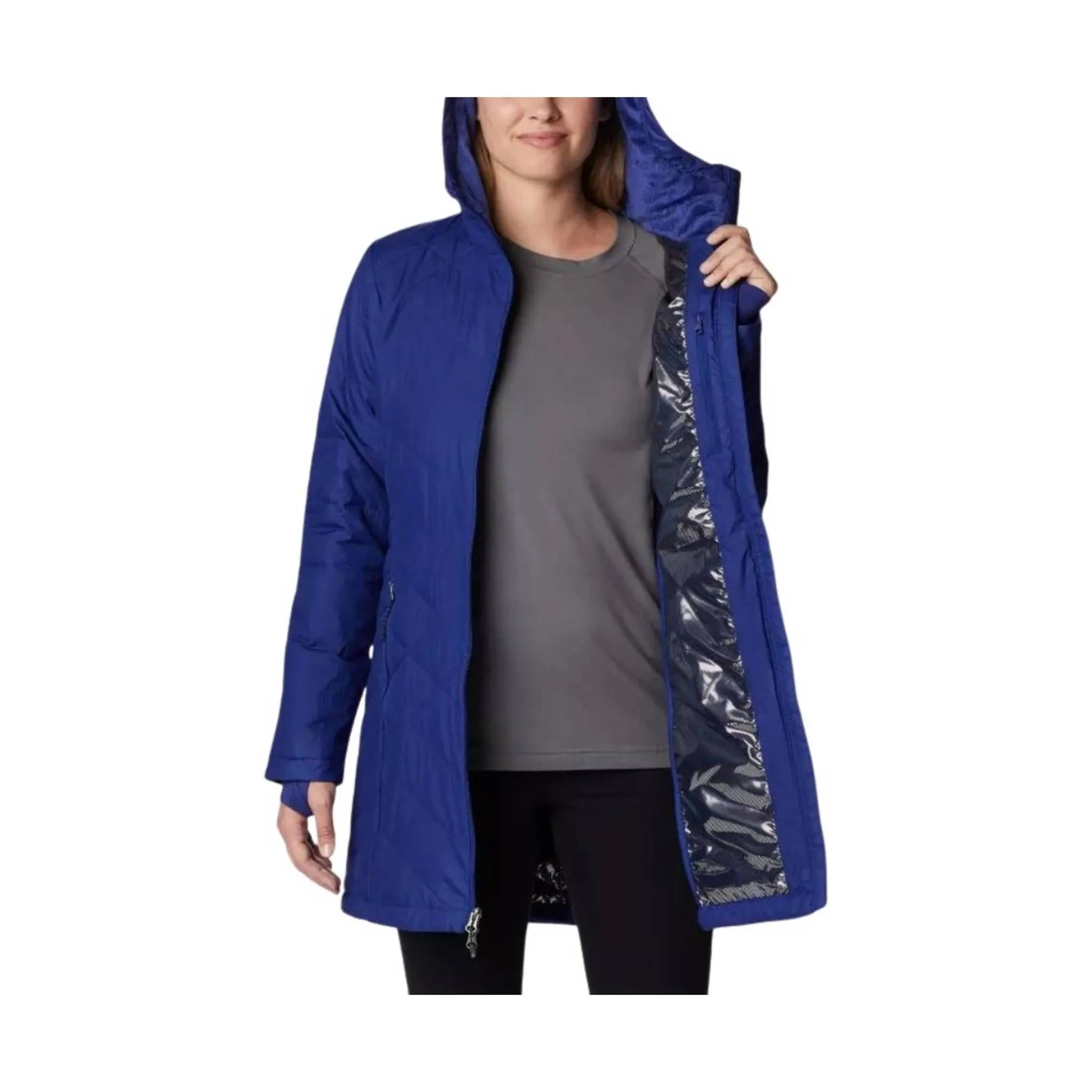 Columbia Women's Heavenly Long Hooded Jacket - Dark Sapphire