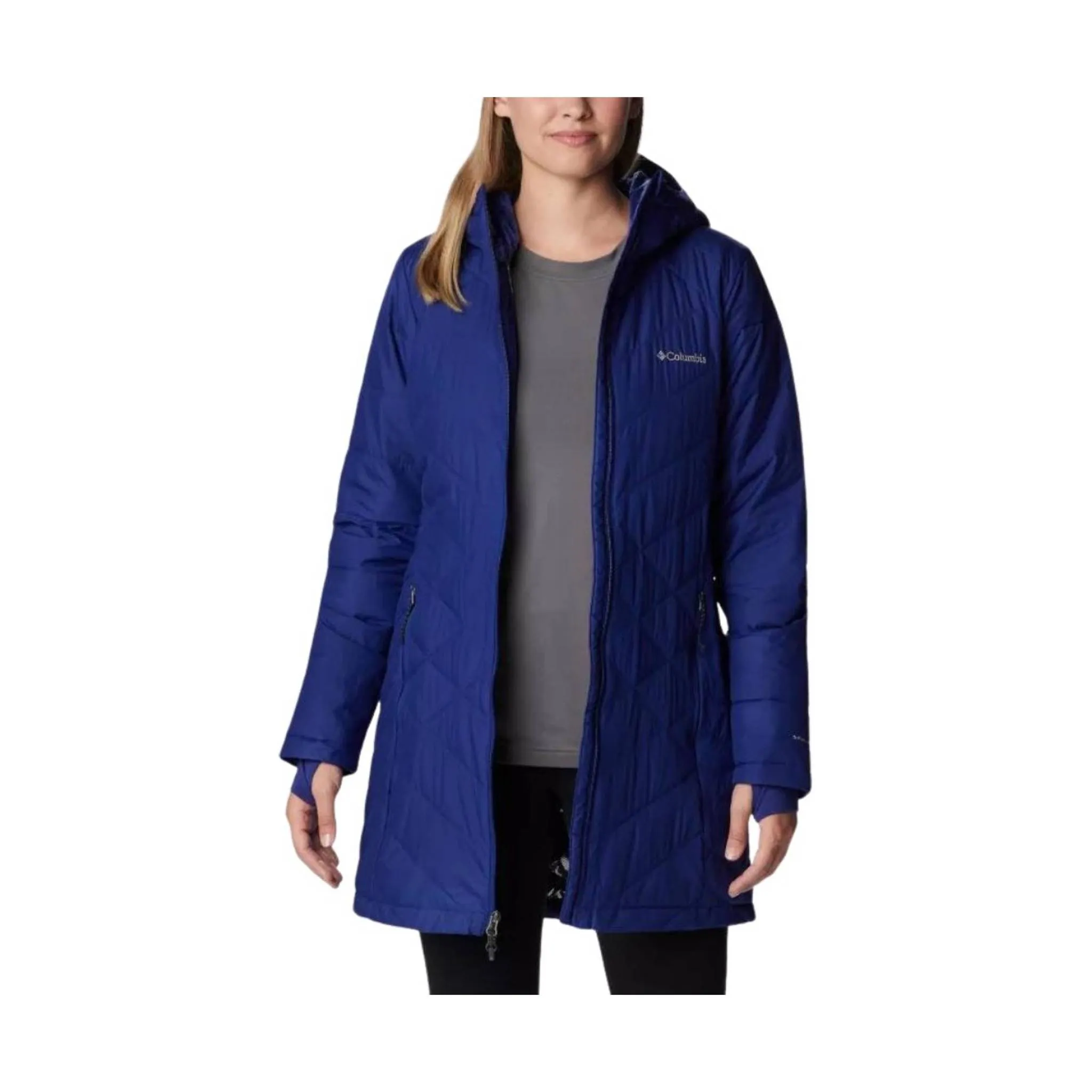 Columbia Women's Heavenly Long Hooded Jacket - Dark Sapphire