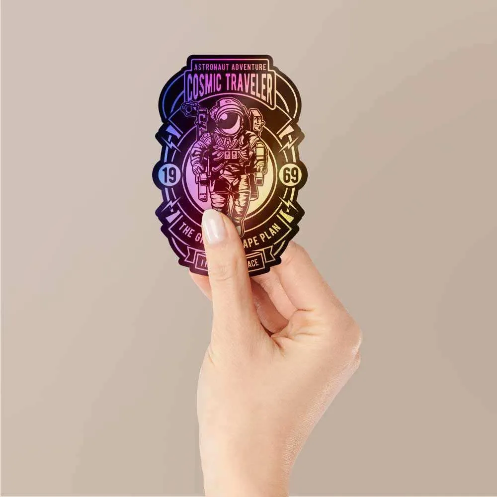 Cosmic Traveler Holographic Stickers