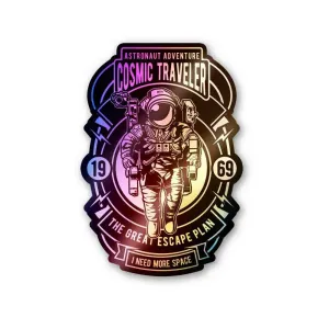 Cosmic Traveler Holographic Stickers