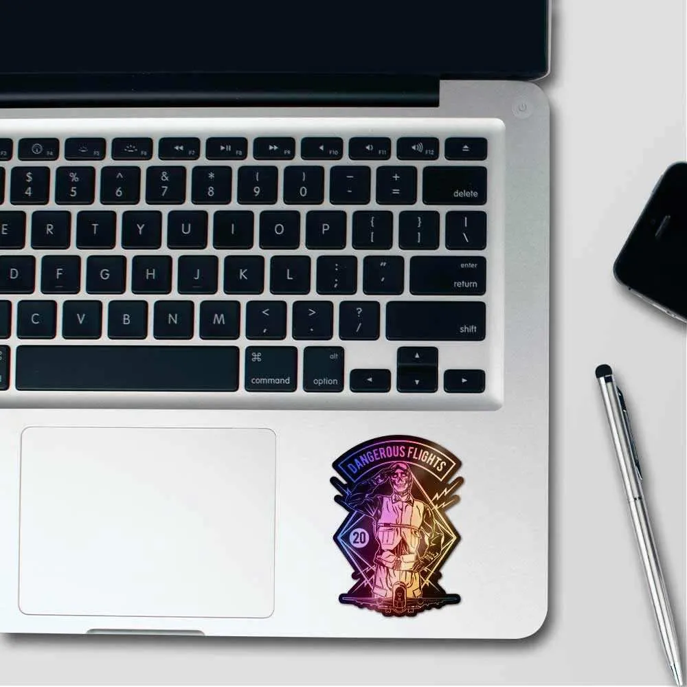 Dangerous flights Holographic Stickers