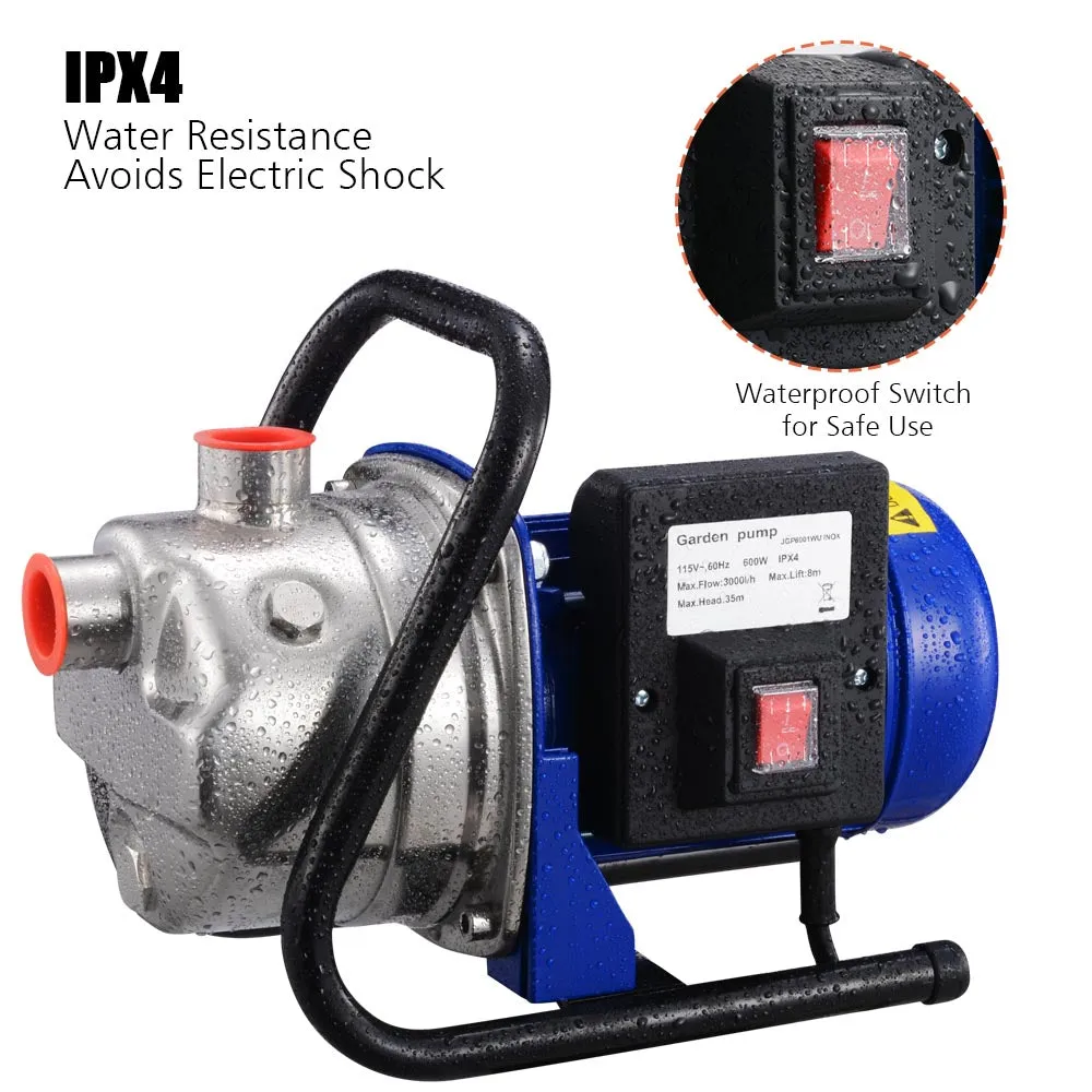 Electric Water Pump Sump Pump Stainless Steel 1.6 HP