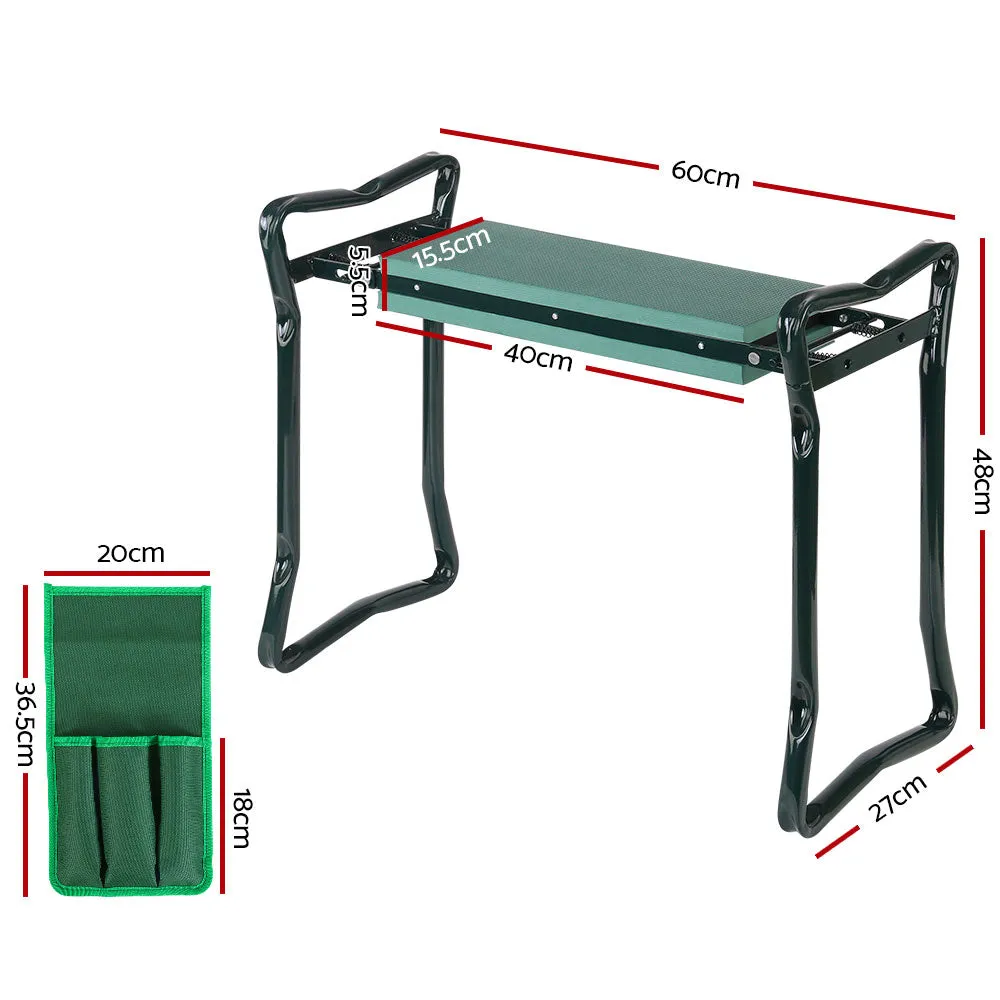 Foldable Garden Kneeler and Seat with EVA Pad & Storage - Gardeon