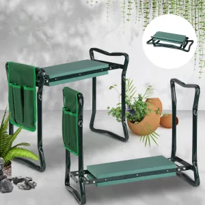 Foldable Garden Kneeler and Seat with EVA Pad & Storage - Gardeon