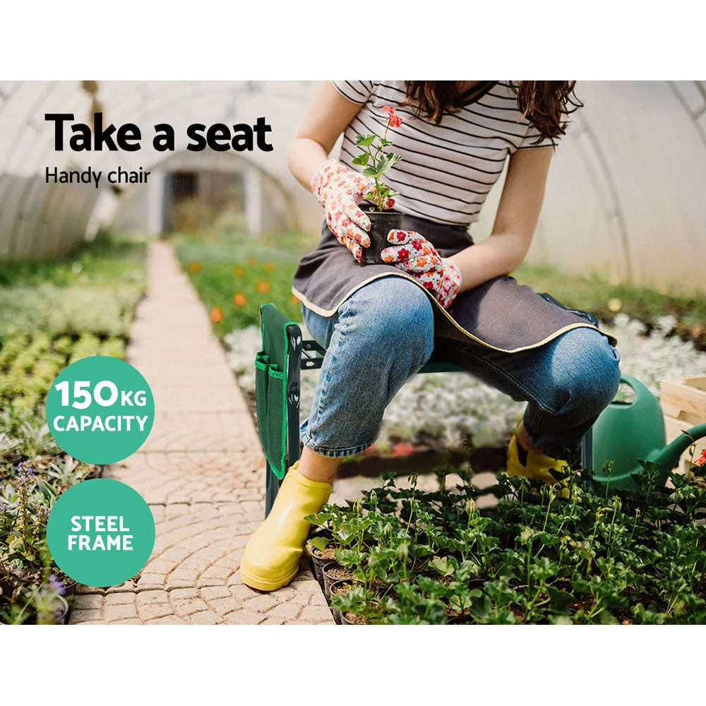 Foldable Garden Kneeler and Seat with EVA Pad & Storage - Gardeon