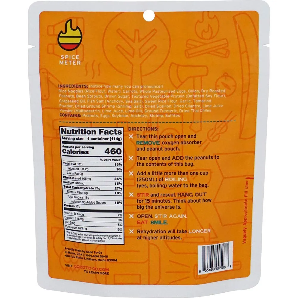 Good to-Go Dehydrated Pad Thai - Single Serving Pouch