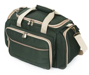 Greenfield Collection Deluxe Four Person Picnic Holdall in Forest Green