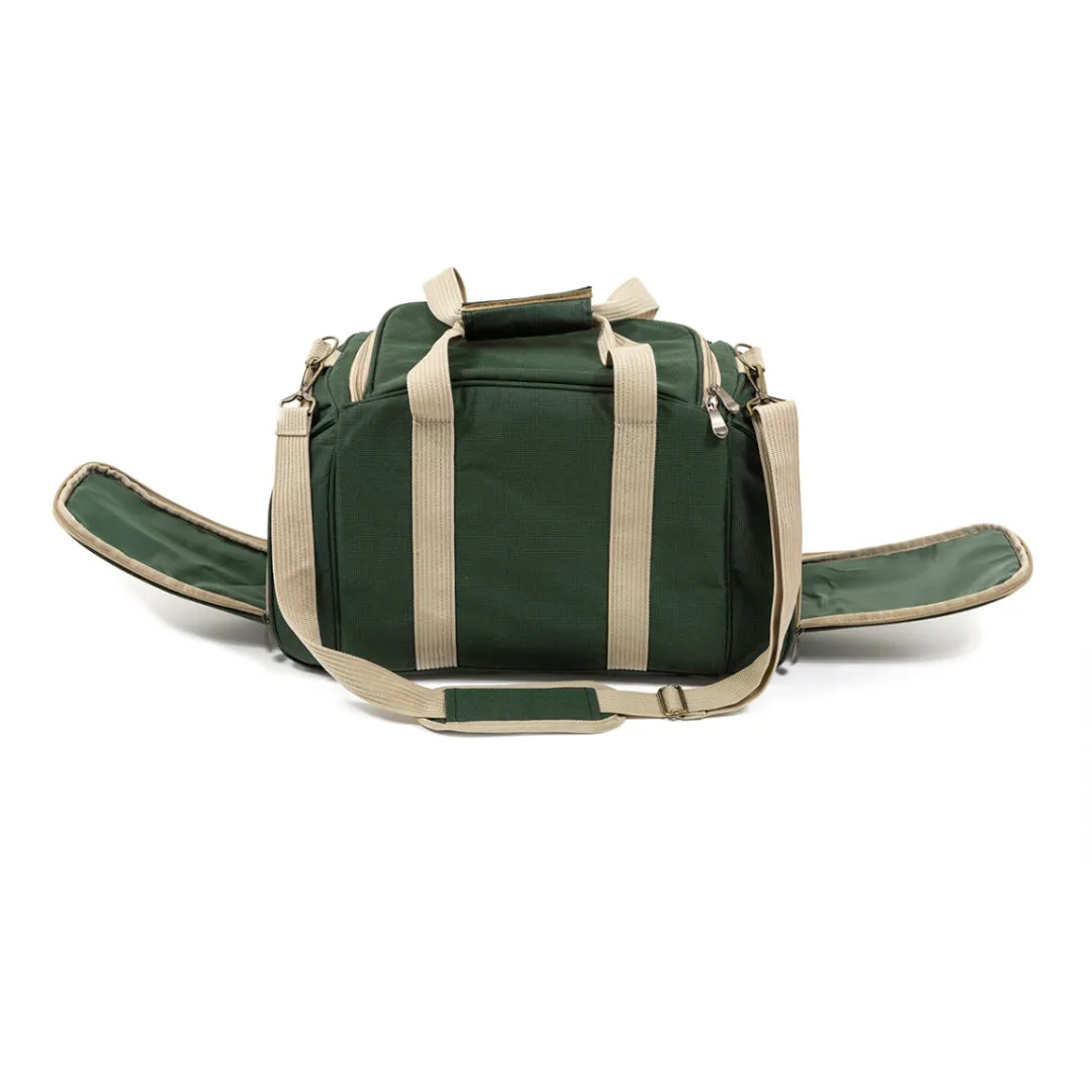 Greenfield Collection Deluxe Four Person Picnic Holdall in Forest Green