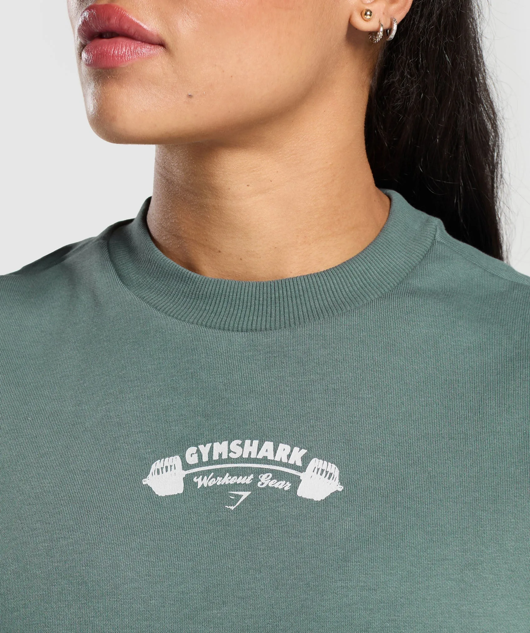 Gymshark Workout Gear Oversized Sweatshirt - Cargo Teal