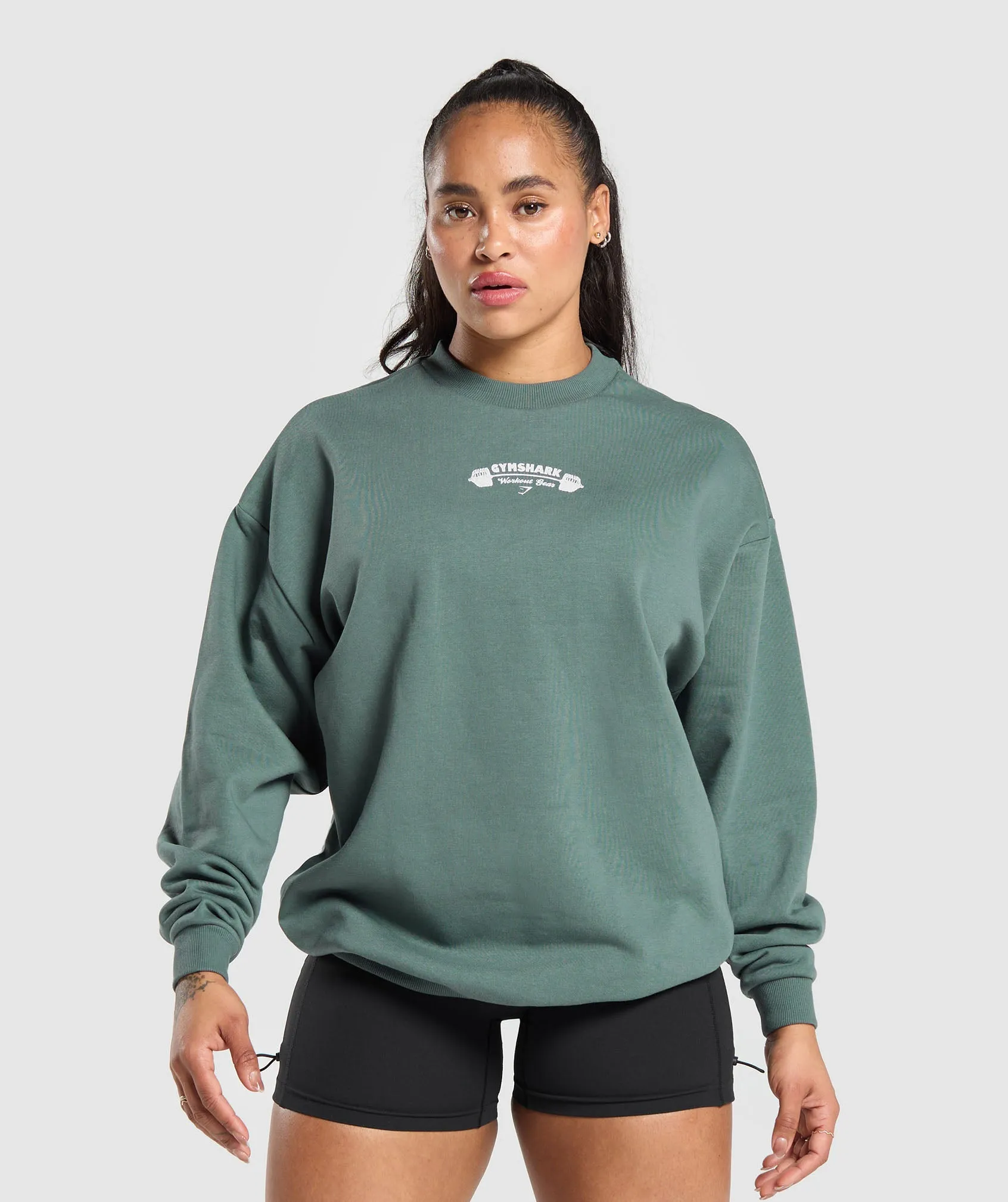 Gymshark Workout Gear Oversized Sweatshirt - Cargo Teal