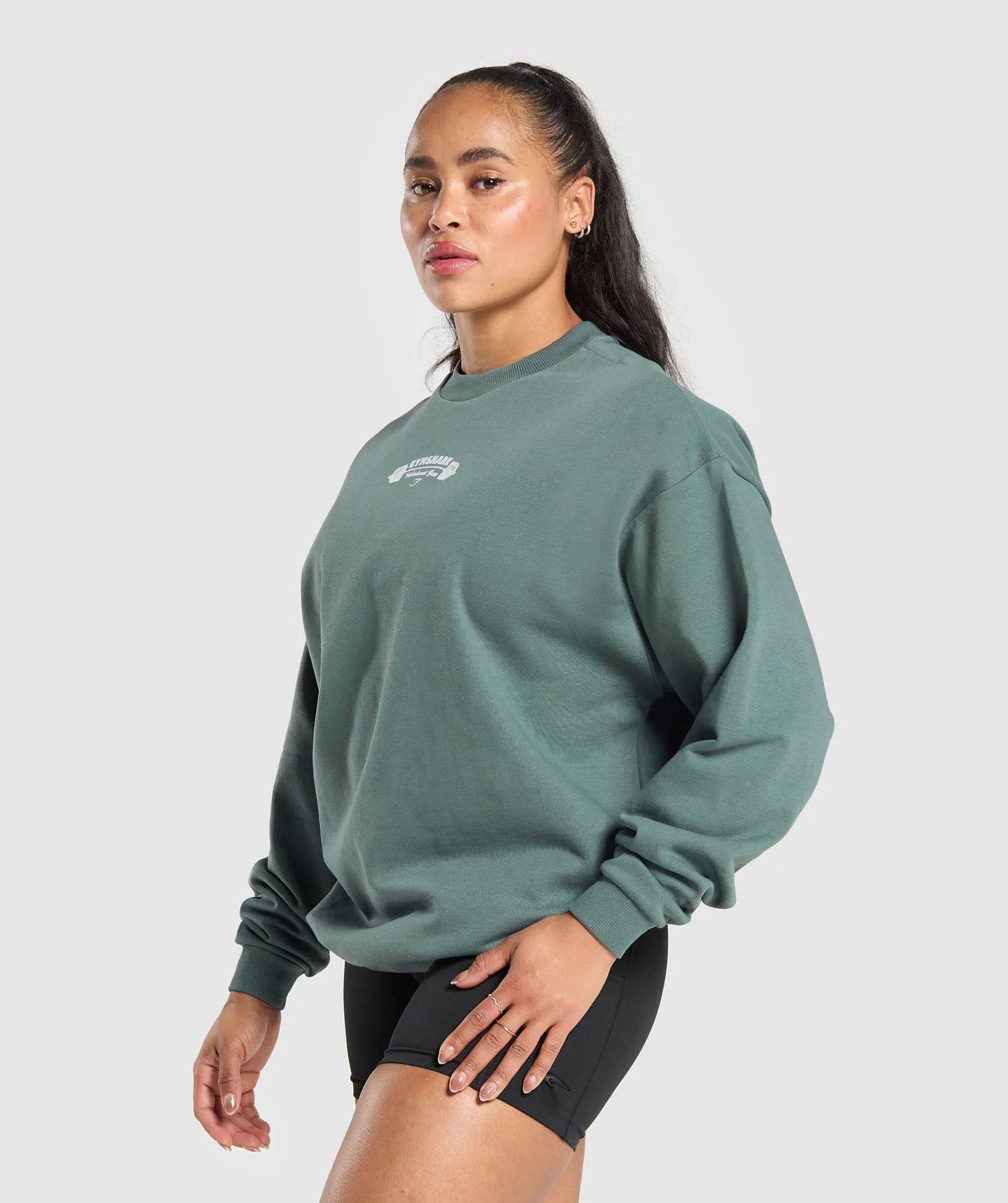 Gymshark Workout Gear Oversized Sweatshirt - Cargo Teal