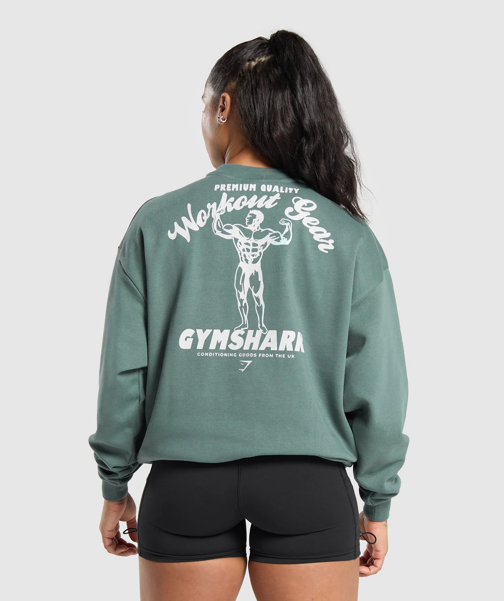 Gymshark Workout Gear Oversized Sweatshirt - Cargo Teal