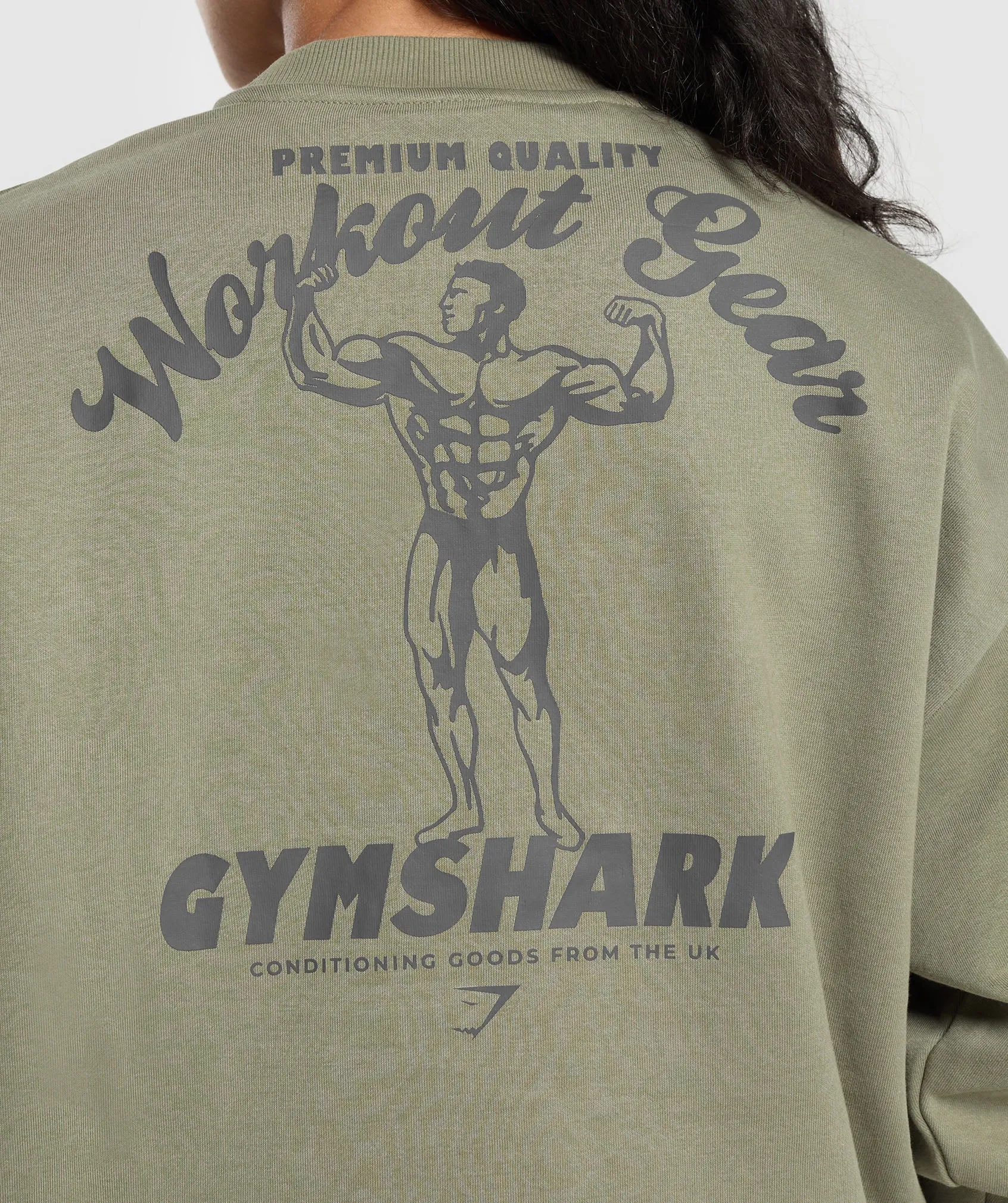 Gymshark Workout Gear Oversized Sweatshirt - Utility Green