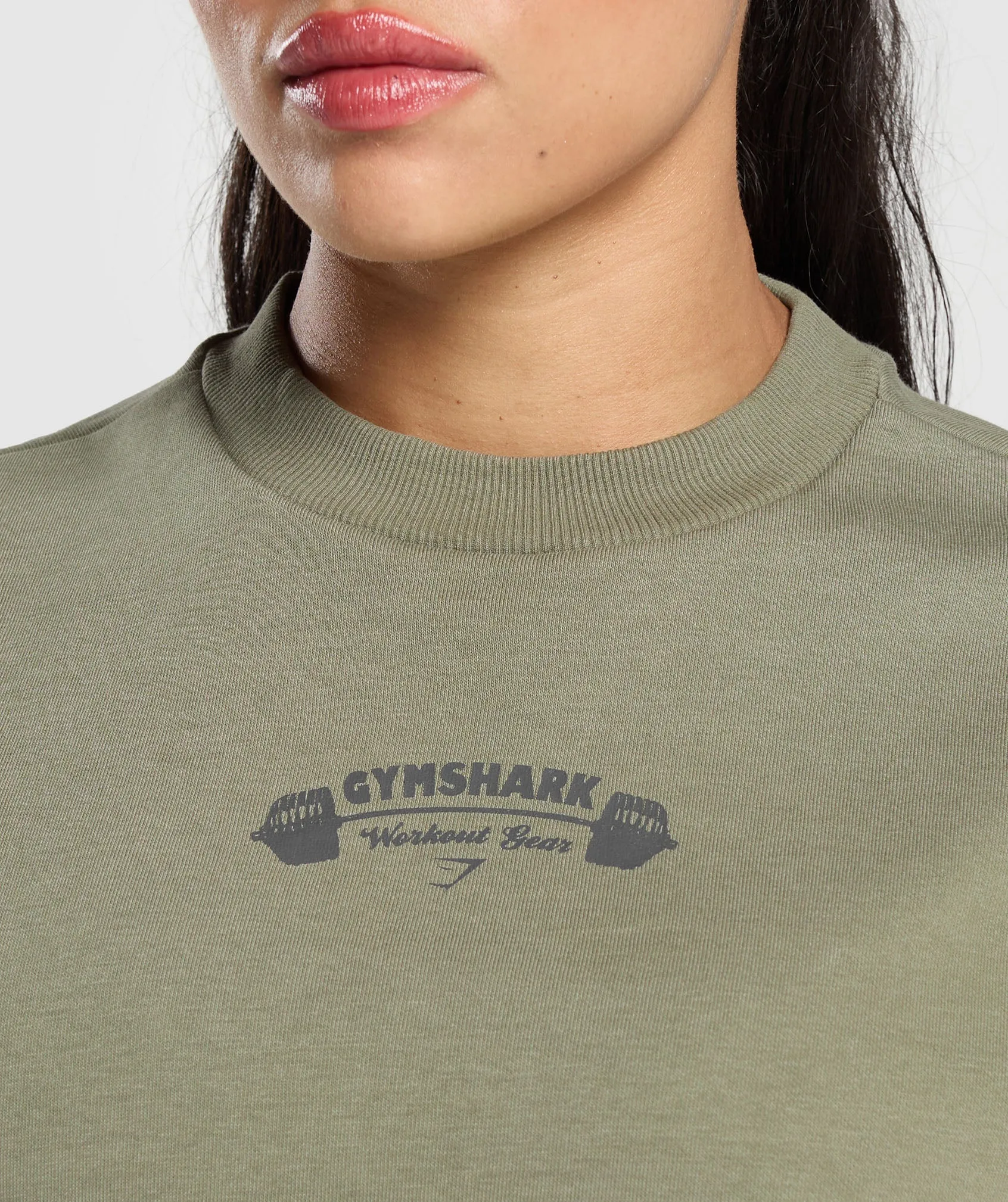 Gymshark Workout Gear Oversized Sweatshirt - Utility Green