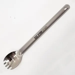 Long Handle Titanium Spork w/ polished bowl