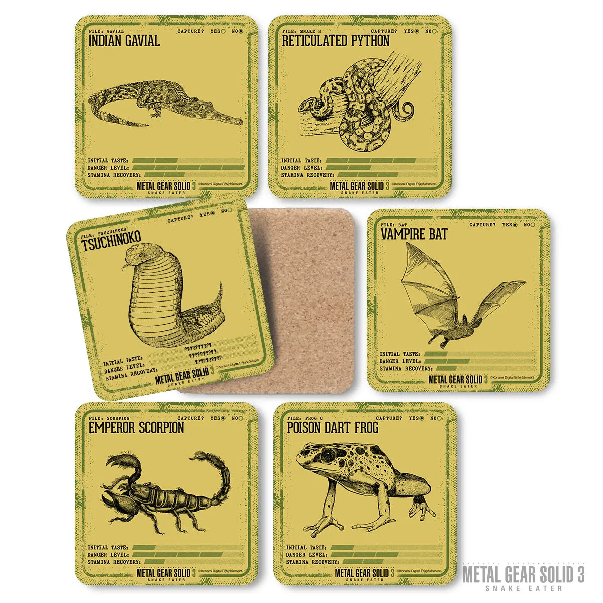 MGS3 Survival Guide Coaster Set