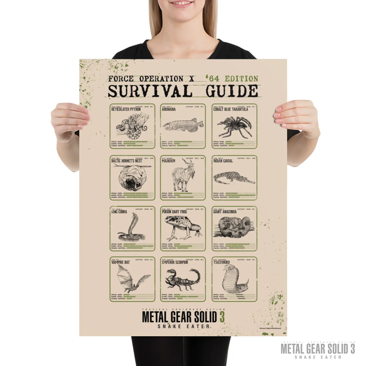MGS3 Survival Guide Poster