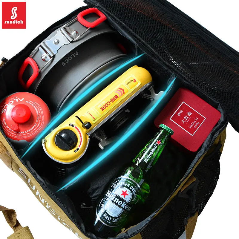 Mountain customer outdoor cookware set pot gas tank anti-collision picnic bag storage bag picnic tableware bag ice bag large capacity