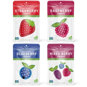 Nature’s Turn Freeze-Dried Fruit Snacks, Very Berry Variety Crisps - Pack of 4 (1.2 oz Each)