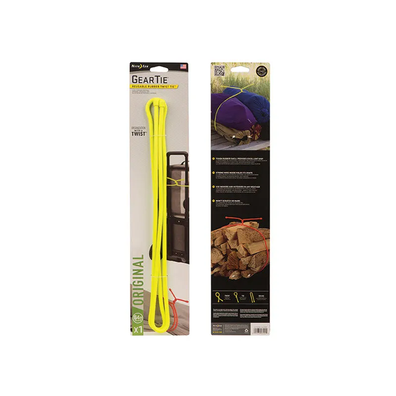 Nite Ize Gear Tie Reusable Rubber Twist Tie (64")