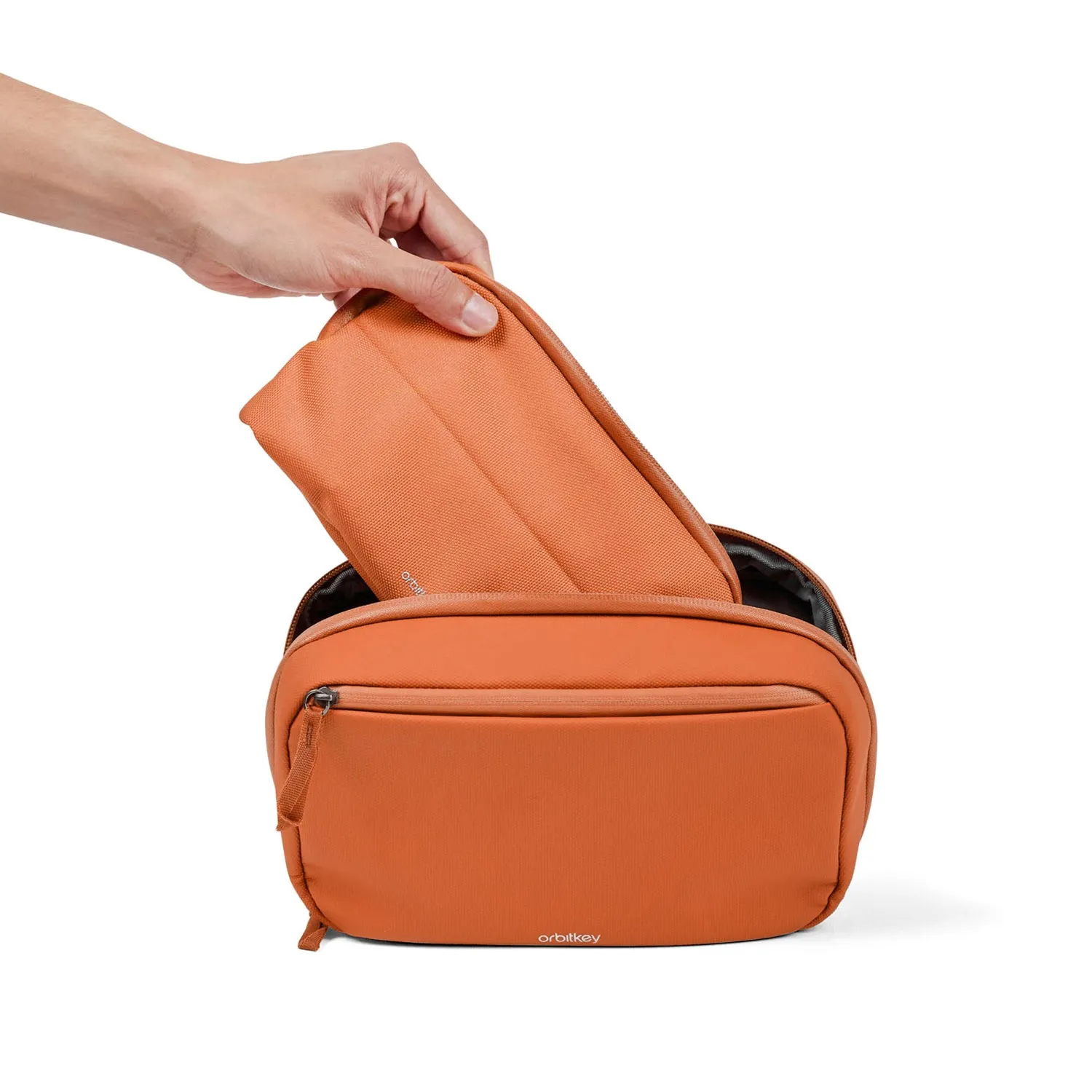 orbitkey | 2-in-1 tech pouch | terracotta