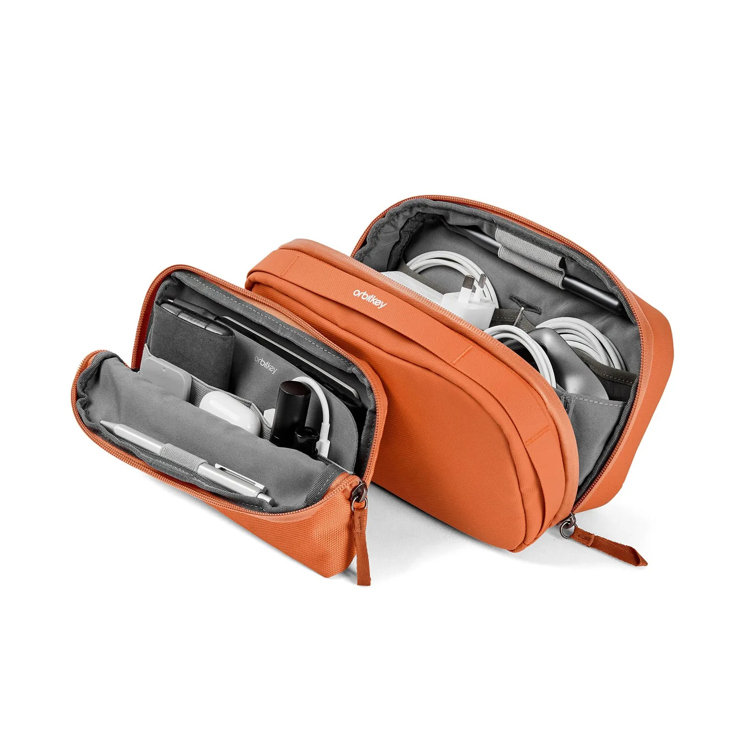 orbitkey | 2-in-1 tech pouch | terracotta