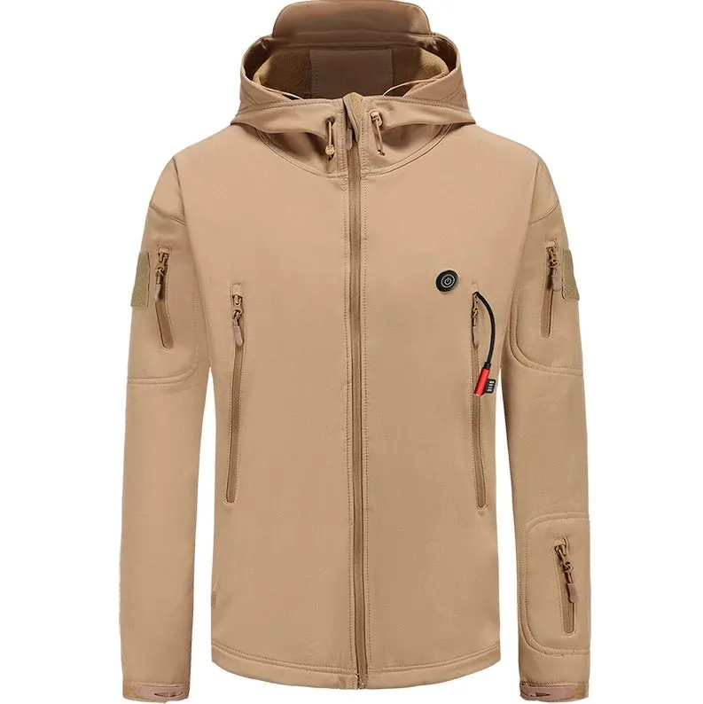 Outdoor Sports Mountain Climbing USB Heating Jacket Windproof Warm Heated Coat