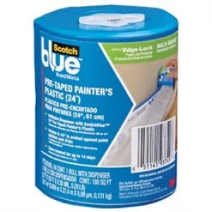 Painter's Plastic   Dispenser, Pre-Taped, 24-In. x 90-Ft.