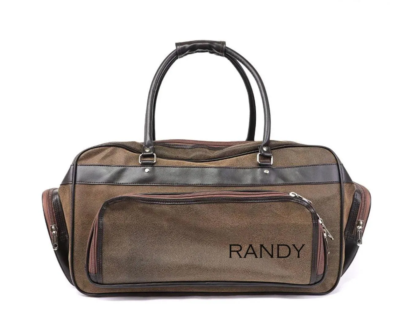 Personalized Leather Weekender Duffle Bag